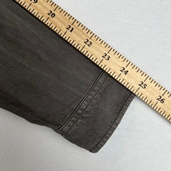 Faherty Arlie Day Jumpsuit Womens Small Surplus Green Long Sleeve Linen Blend - Picture 6 of 8